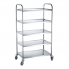 Chariot de Service Inox 5 Plateaux - Hendi