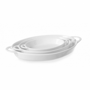 Plochý tanier na tapas oválneho tvaru - 165 x 105 mm