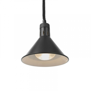Lampe Chauffante Conique Noire Réglable - HENDI