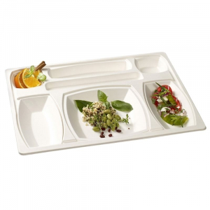 Kit Plateau Repas Gala Blanc - 432 x 332 mm - Lot de 15