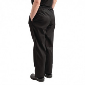 Pantalon de Cuisine Mixte Easyfit Noir Traité Teflon - Taille XL - Whites Chefs Clothing - Fourniresto