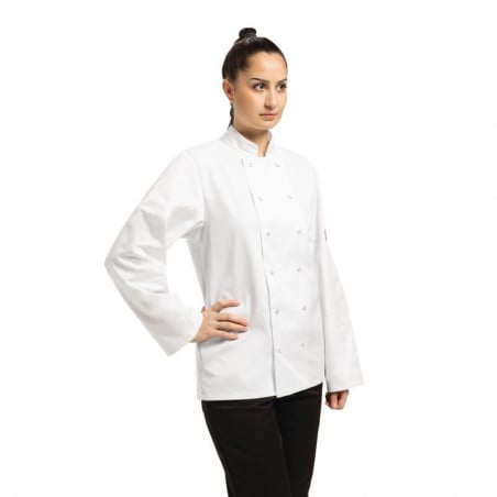 Biela zástera s dlhými rukávmi Vegas - Veľkosť M - Whites Chefs Clothing - Fourniresto