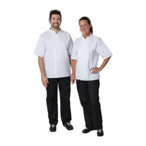 Biela unisex kuchynská bunda s krátkymi rukávmi Vegas - Veľkosť M - Whites Chefs Clothing - Fourniresto