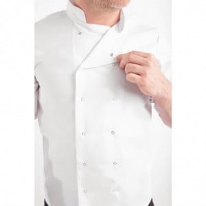 Kuchynský odev biely s krátkymi rukávmi Vegas - Veľkosť S - Whites Chefs Clothing - Fourniresto