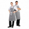 Black and white checkered bib apron 970 x 710 mm - Whites Chefs Clothing - Fourniresto