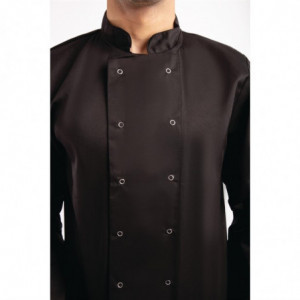 Čierna unisex kuchynská bunda s dlhými rukávmi Vegas - Veľkosť M - Whites Chefs Clothing - Fourniresto