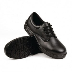 Black Lace-Up Safety Shoes - Size 40 - Lites Safety Footwear - Fourniresto