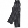 Mixed Black and White Striped Baggy Kitchen Pants - Size L - Chef Works - Fourniresto