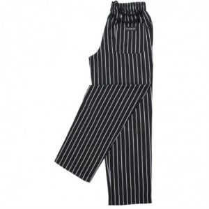 Pantalon De Cuisine Mixte Baggy Rayé Noir Et Blanc - Taille S - Chef Works - Fourniresto