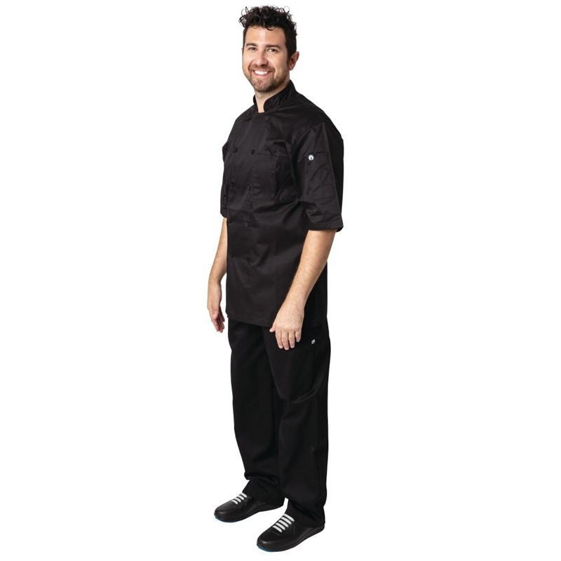 Veste De Cuisine Mixte Noire Cool Vent Montreal - Taille M - Chef Works - Fourniresto