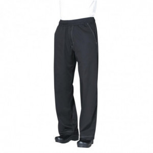 Unisex Black Baggy Kitchen Pants - Size S - Chef Works - Fourniresto