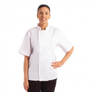 Biela kuchynská bunda s krátkymi rukávmi Boston - Veľkosť XL - Whites Chefs Clothing - Fourniresto