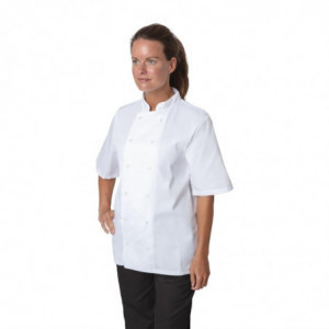 White Short Sleeve Boston Kitchen Jacket - Size XXL - Whites Chefs Clothing - Fourniresto