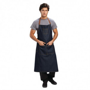 Bib Apron Blue Urban Memphis 890 x 1005 mm - Chef Works - Fourniresto