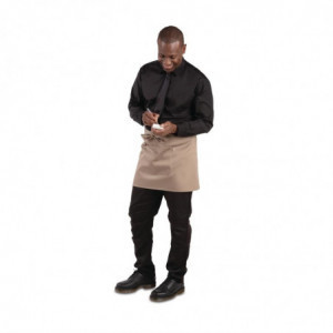 Tablier de Serveur Court Marron Clair en Polycoton 373 x 750 mm - Whites Chefs Clothing - Fourniresto