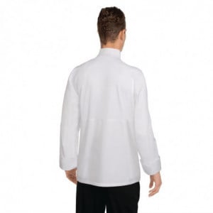 White Unisex Long Sleeve Calgary Kitchen Jacket - Size L - Chef Works - Fourniresto