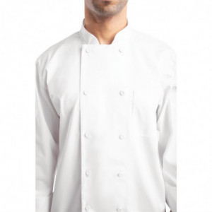 Veste de Cuisine Mixte Blanche à Manches Longues Calgary - Taille M - Chef Works - Fourniresto