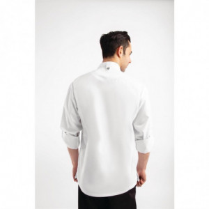 Unisex White Hartford Zipper Chef Jacket - Size XS - Chef Works - Fourniresto