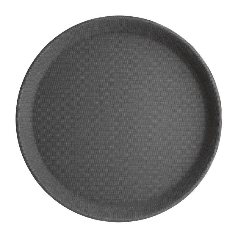 Plateau Rond Noir Antidérapant Ø 356 Mm - Olympia KRISTALLON - Fourniresto