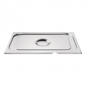 Stainless Steel Lid Gn 1/2 With Notch - Vogue - Fourniresto