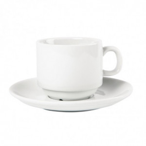 Stohovateľná biela čajová šálka Whiteware 200 ml Ø 80 mm - Sada 12 - Olympia - Fourniresto