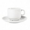 Stohovateľná biela čajová šálka Whiteware 200 ml Ø 80 mm - Sada 12 - Olympia - Fourniresto
