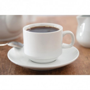 Stohovateľná biela čajová šálka Whiteware 200 ml Ø 80 mm - Sada 12 - Olympia - Fourniresto