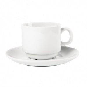 Stohovateľná biela čajová šálka Whiteware 200 ml Ø 80 mm - Sada 12 - Olympia - Fourniresto