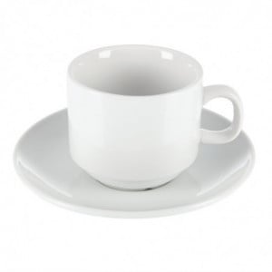 Stohovateľná biela čajová šálka Whiteware 200 ml Ø 80 mm - Sada 12 - Olympia - Fourniresto