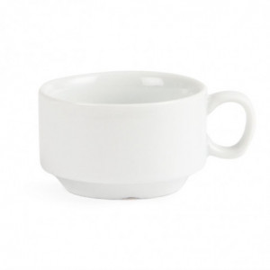 Stohovateľná biela espresso šálka 85 ml Ø 80 mm - Sada 12 - Olympia - Fourniresto