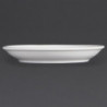 Stackable White Saucer for Espresso Cup 85 Ml - Set of 12 - Olympia - Fourniresto
