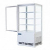 White Positive Refrigerated Display Case 2 Curved Doors 86 L - Polar