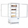 White Positive Refrigerated Display Case 2 Curved Doors 86 L - Polar