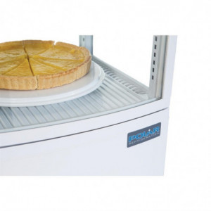 White Positive Refrigerated Display Case 2 Curved Doors 86 L - Polar