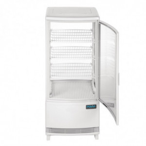 White Positive Refrigerated Display Case 2 Curved Doors 86 L - Polar