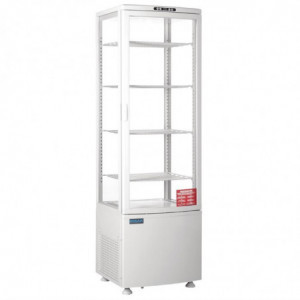 Vitrine Réfrigérée Positive Blanche Porte Incurvée 235 L - Polar