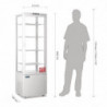 Vitrine Réfrigérée Positive Blanche Porte Incurvée 235 L - Polar