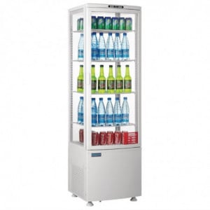 Vitrine Chladiaca Pozitívna Biela Dvere Zakrivené 235 L - Polar
