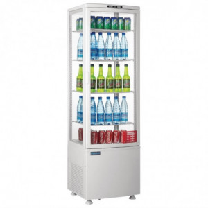 Vitrine Réfrigérée Positive Blanche Porte Incurvée 235 L - Polar