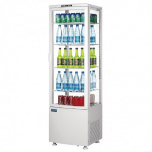 Vitrine Réfrigérée Positive Blanche Porte Incurvée 235 L - Polar