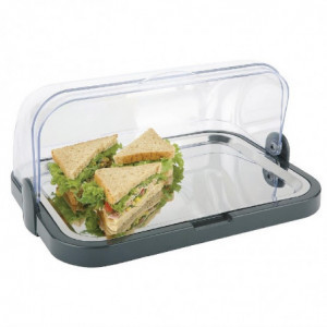 Refrigerated Display Tray with Foldable Lid 440 x 320 mm - APS - Fourniresto