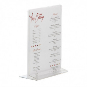 Vertical Acrylic A5 Menu Holder - Olympia - Fourniresto