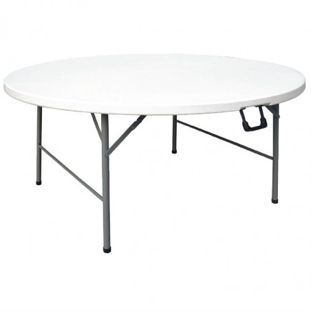 Table Ronde Pliable Au Centre Blanche Ø 1530 Mm - Bolero - Fourniresto