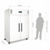 White 2/1 Double Door 1200 L Positive Refrigerated Cabinet - Polar - Fourniresto