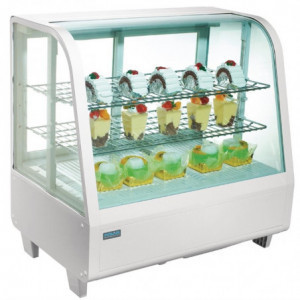 Vitrine Réfrigérée de Comptoir Blanche - 2 Etagères - 100 L - Polar