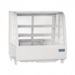 Vitrine Réfrigérée de Comptoir Blanche - 2 Etagères - 100 L - Polar