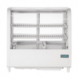 Vitrine Réfrigérée de Comptoir Blanche - 2 Etagères - 100 L - Polar