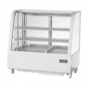 Vitrine Réfrigérée de Comptoir Blanche - 2 Etagères - 100 L - Polar