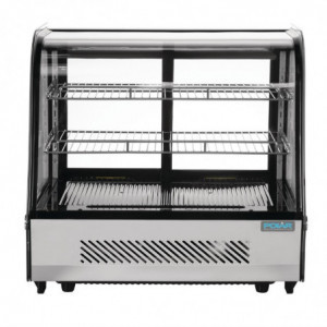 Black 120 L Countertop Refrigerated Display Case - Polar - Fourniresto