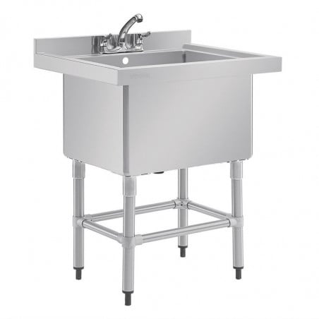 Evier Profond Avec Dosseret 100 L 770 X 600 Mm  - Vogue - Fourniresto